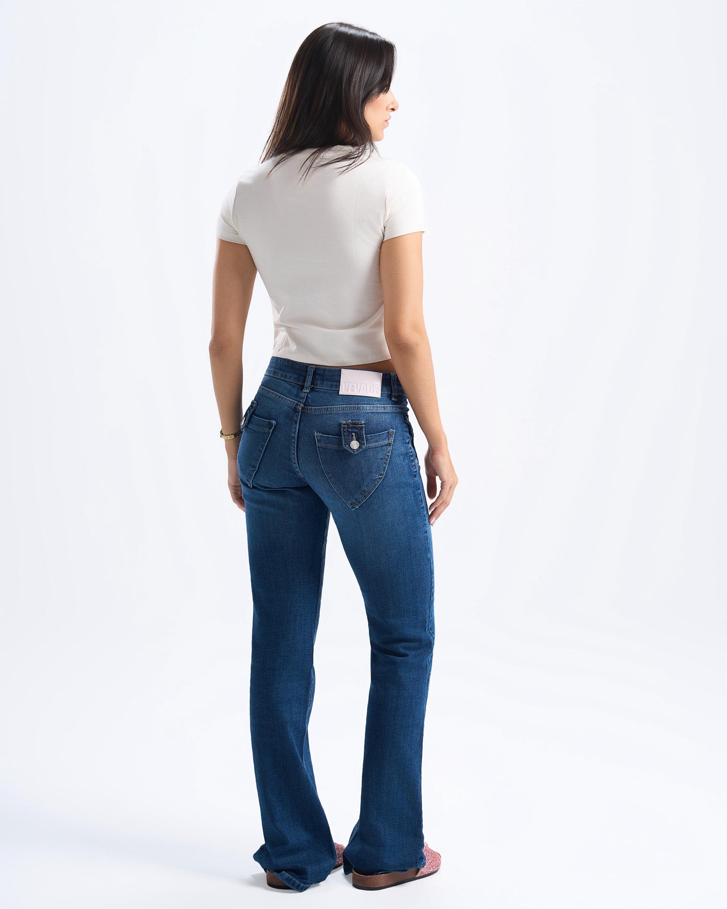 Blue Y2K Low Waist Jeans