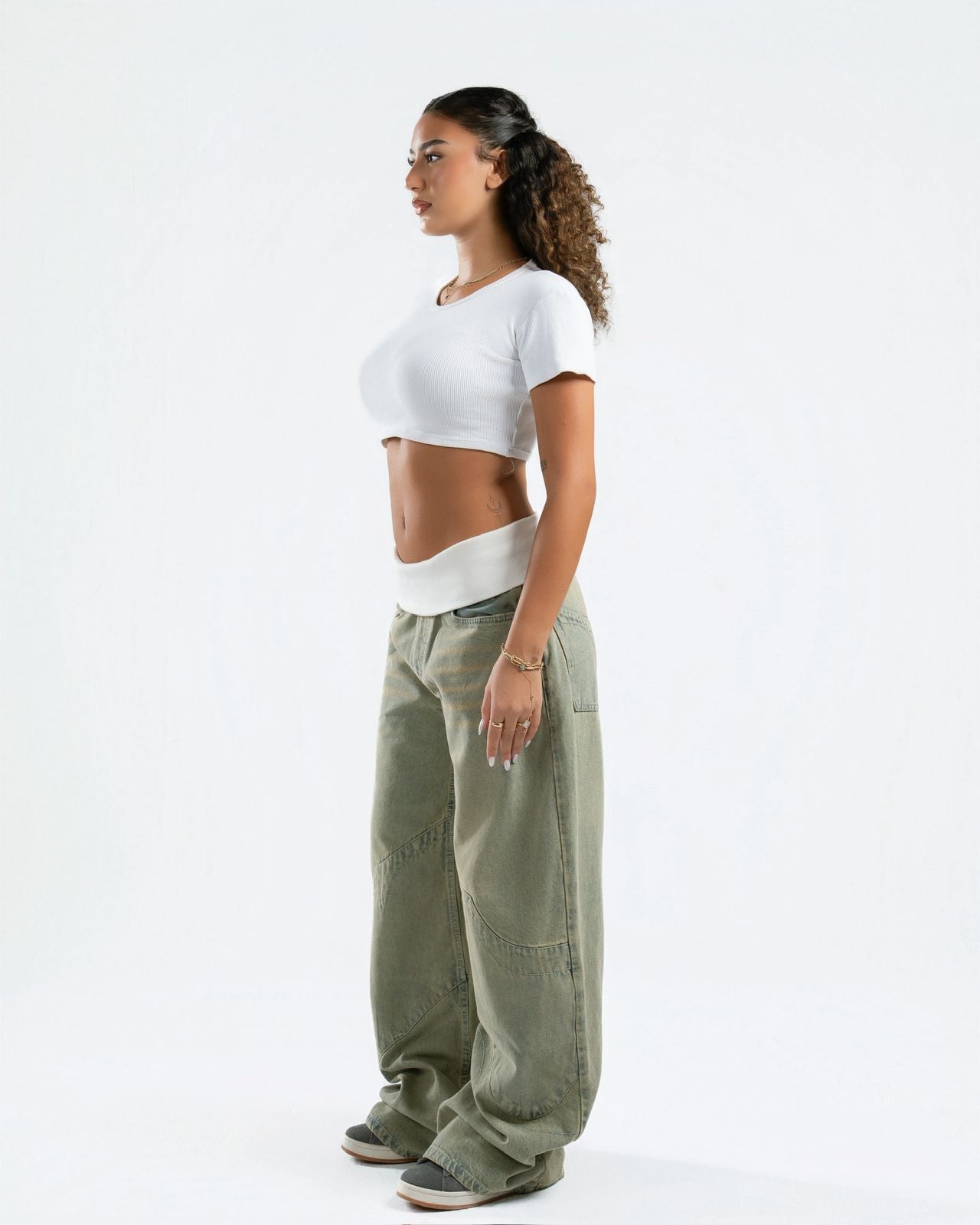 Fold-Over Jeans