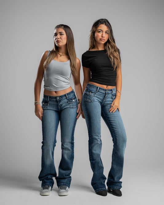 Y2k low waisted denim