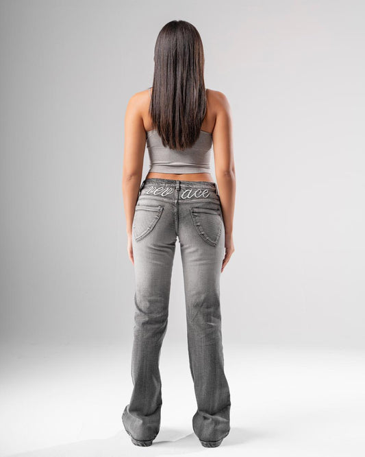 Washed Flared Y2k Denim (Vevace Word)