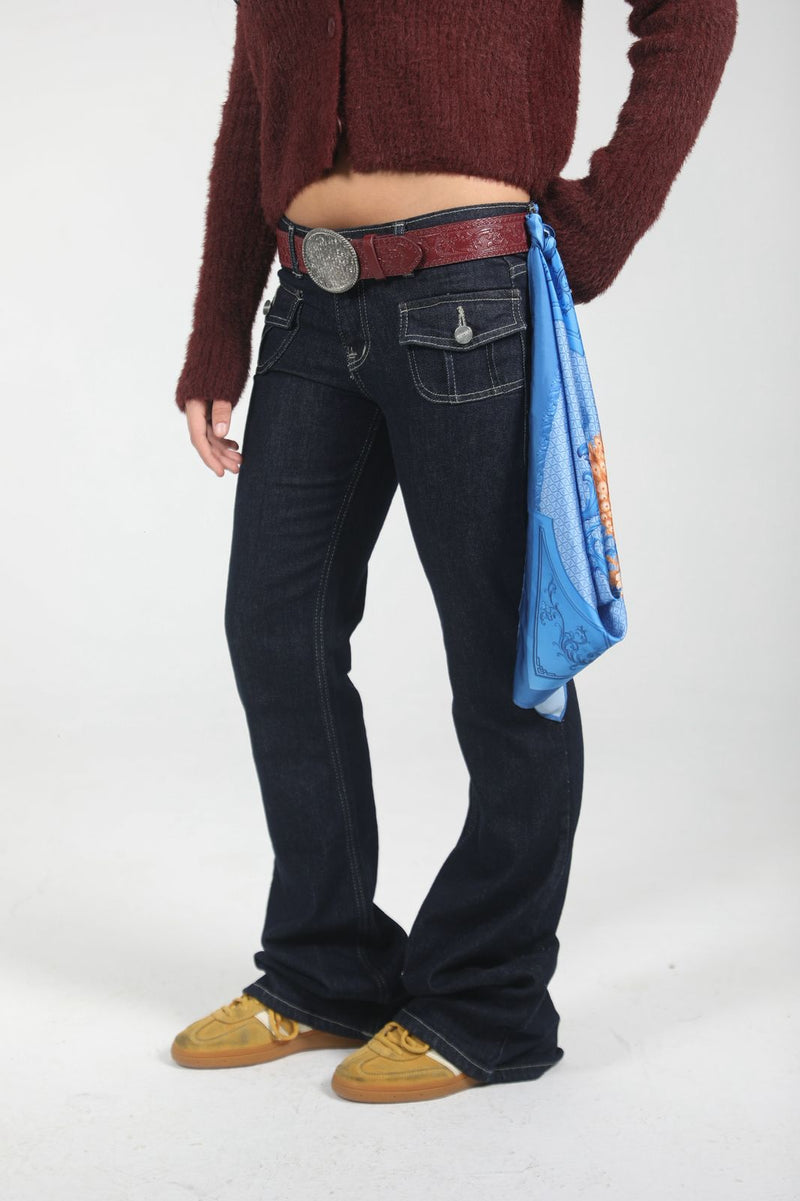 Navy Blue Y2k low waisted denim